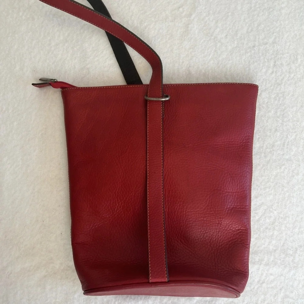 D'Luciano Moda‎ Mexico Red Leather Shoulder Bag